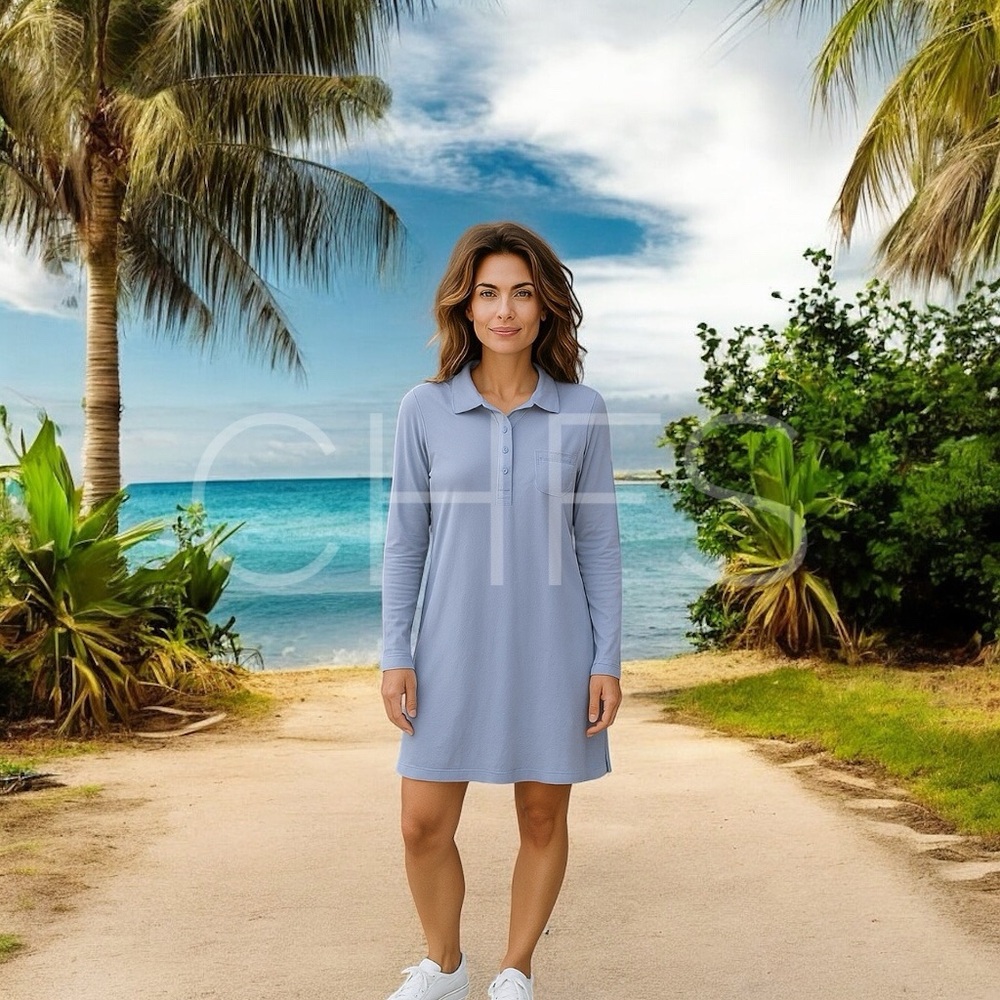 BLOQ UV Shirt Dress UPF 50+ Sun Protection Lt Lavender Size Small NWT